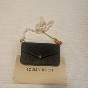 Louis Vuitton Black Monogram Clutch